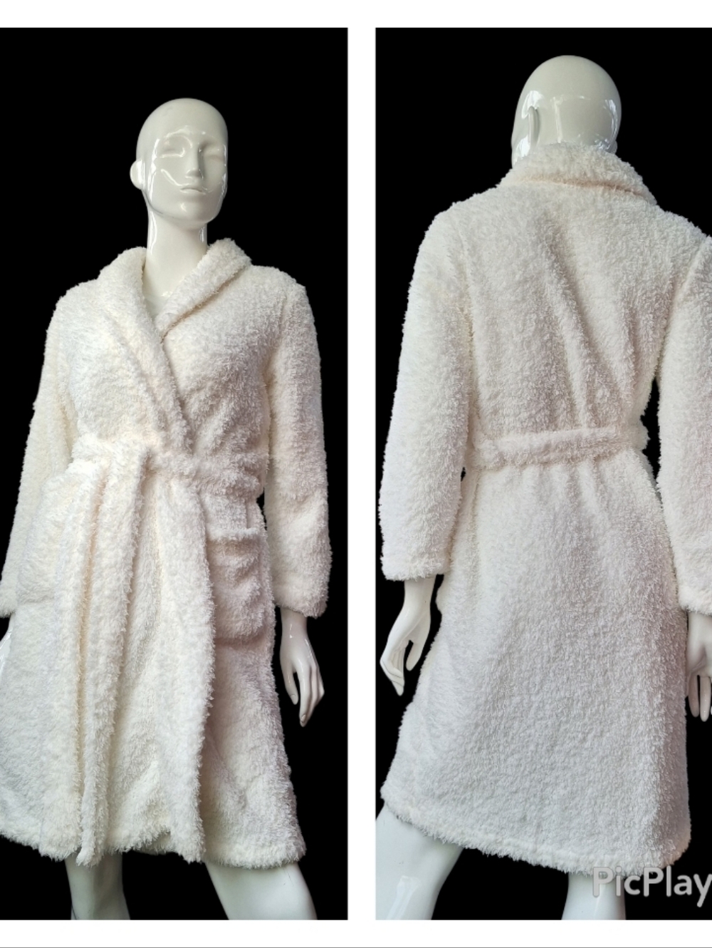 Ulta Beauty Plush Shawl Collar Robe - Cream